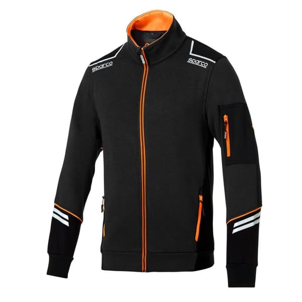 Miesten urheilutakki Sparco Musta Oranssi - XL