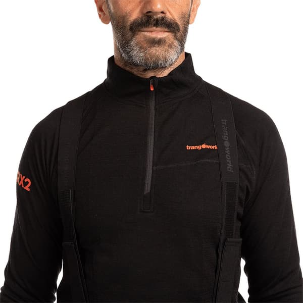 Trangoworld Interior Trx2 Wool Pro Vd Puolivetoketjullinen Fleecetakki Musta 2XL Mies
