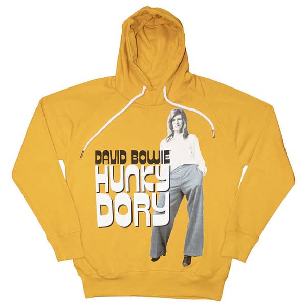 David Bowie Hunky Dory Pullover Hoodie Yellow XL