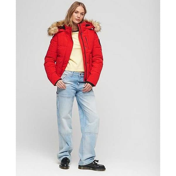 Superdry Everest Bomber Puffjacka Röd M Kvinna