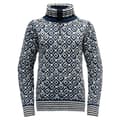 Miniatyrbillede 2 af 2: Devold Of Norway Svalbard Wool Zip Neck Trøje Hvid,Blå XL Mand