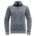Miniatyrbillede 1 af 2: Devold Of Norway Svalbard Wool Zip Neck Trøje Hvid,Blå XL Mand