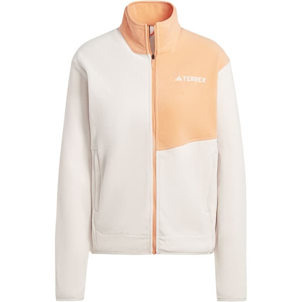 Adidas Terrex Multi Fleecejakke Med Fuld Lynlås Hvid,Orange S Kvinde