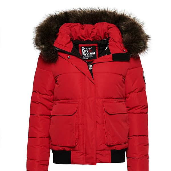 Superdry Everest Ella Bomberjacka Röd XS Kvinna
