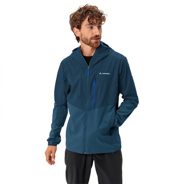 Vaude Tekoa Fleecejacka Med Huva Blå S Man