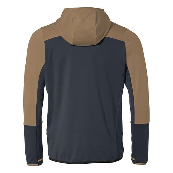 Vaude Monviso Grid Fleecejacka Med Huva Brun M Man