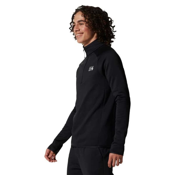 Mountain Hardwear Polartec® Power Stretch® Pro Fleecejakke Med Halv Lynlås Sort L Mand