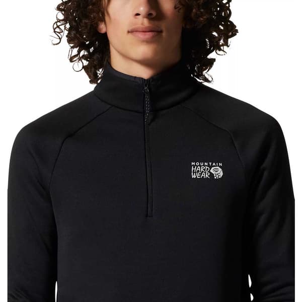Mountain Hardwear Polartec® Power Stretch® Pro Fleecejakke Med Halv Lynlås Sort L Mand