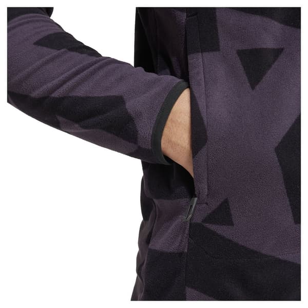 Adidas Terrex Multi Trykt Fleecejakke Med Fuld Lynlås Sort,Grå 3XL Mand