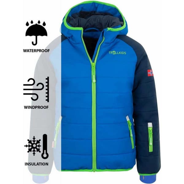 Trollkids Hafjell Pro Jakke Blå 110 cm Dreng