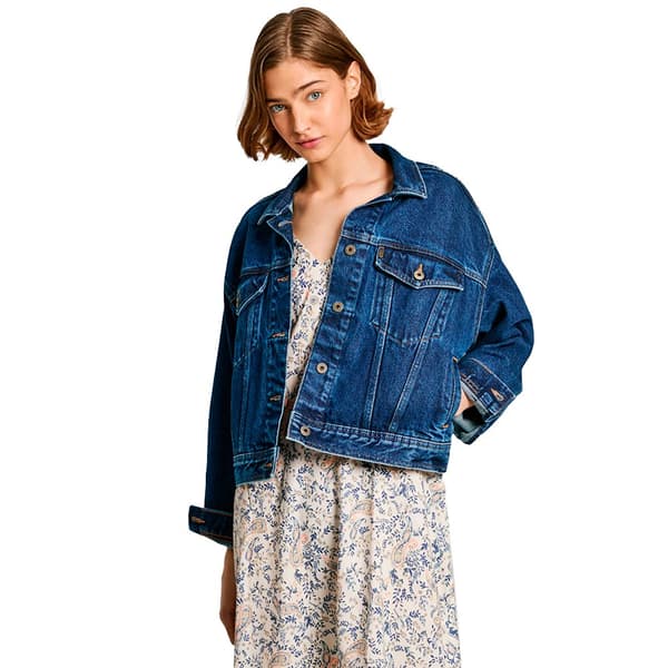 Pepe Jeans Relaxed Denim Jacka Blå XS Kvinna
