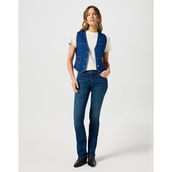 Wrangler 112356495 Denimjakke Blå M Kvinde