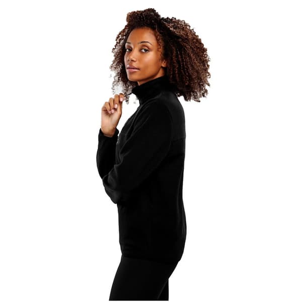 Siroko Shadow Fleece Med Halv Dragkedja Svart M Kvinna