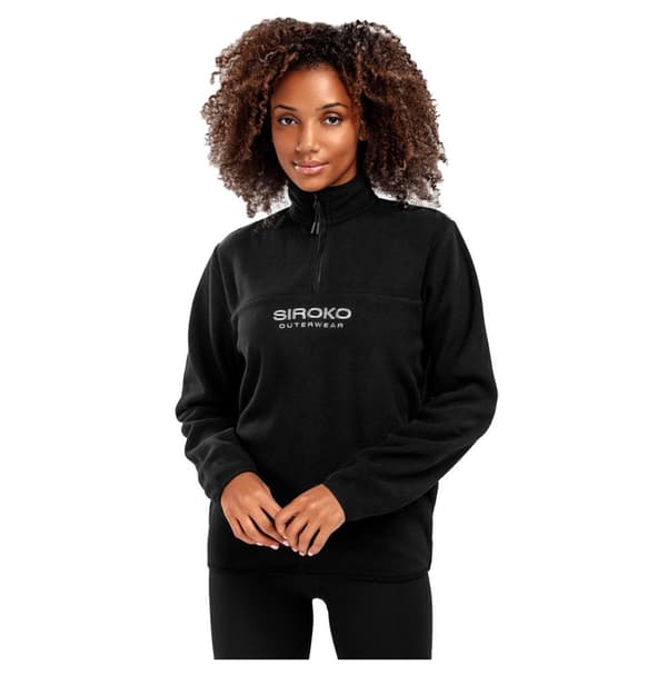 Siroko Shadow Fleece Med Halv Dragkedja Svart M Kvinna