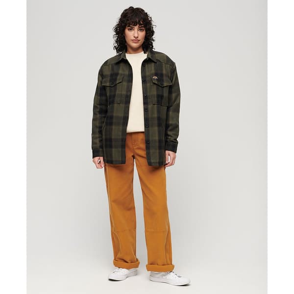 Superdry Borg Check övertröja Brun M Kvinna