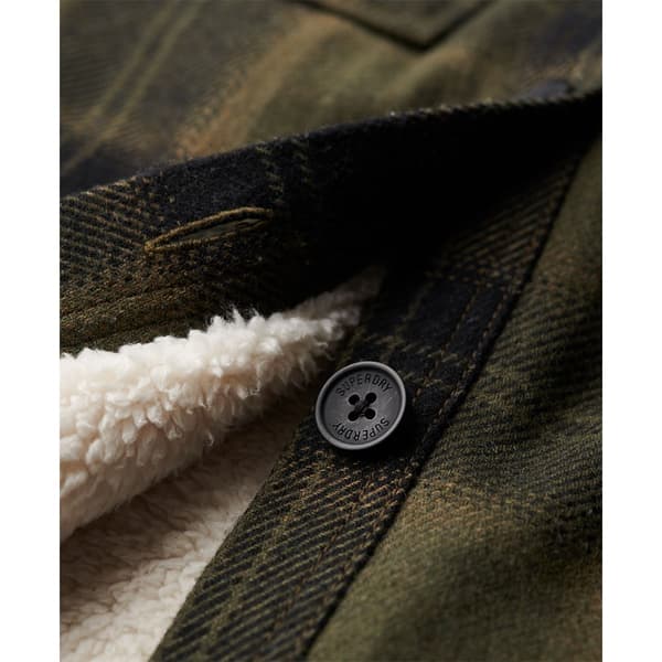 Superdry Borg Check övertröja Brun M Kvinna