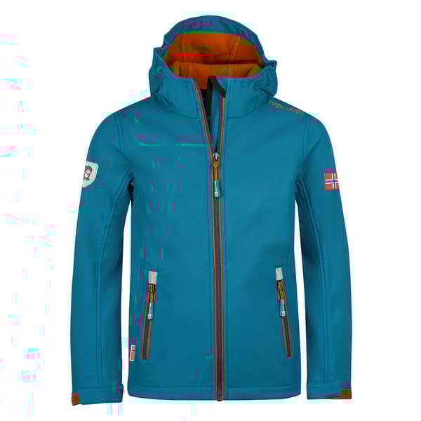 Trollkids Trollfjord Softshelljacka Blå 104 cm Pojke