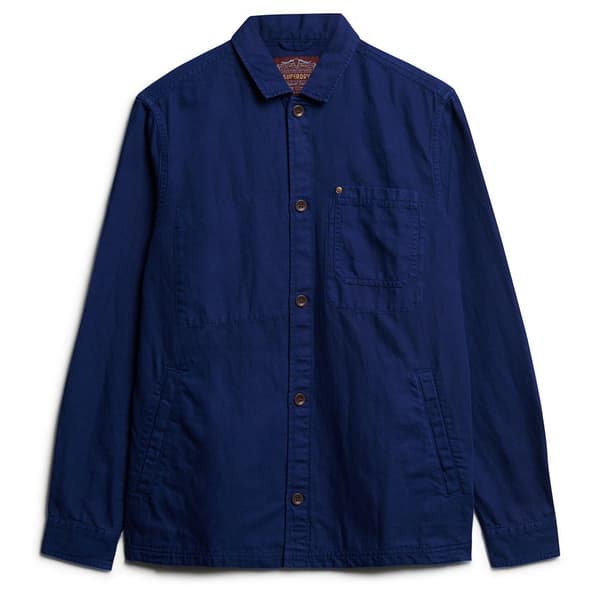 Superdry Merchant Linen Blend Overtrøje Blå 2XL Mand
