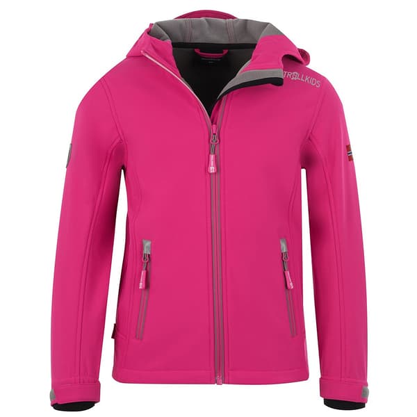 Trollkids Trollfjord Softshelljakke Rosa 152 cm Dreng