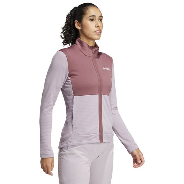 Adidas Terrex Multi Light Vetoketjullinen Fleecetakki Pinkki,Hopeinen L Nainen