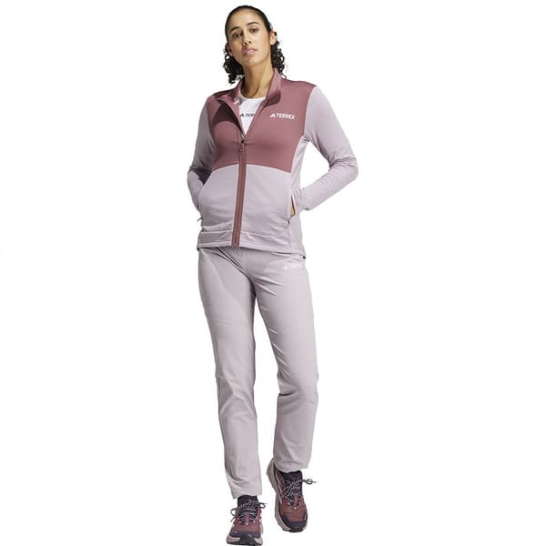Adidas Terrex Multi Light Vetoketjullinen Fleecetakki Pinkki,Hopeinen L Nainen