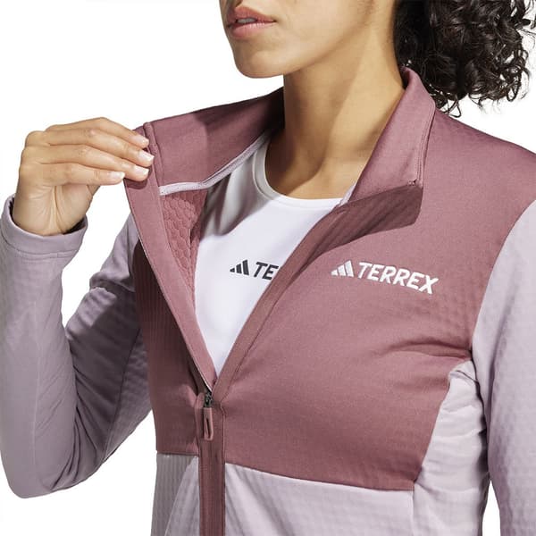 Adidas Terrex Multi Light Vetoketjullinen Fleecetakki Pinkki,Hopeinen L Nainen