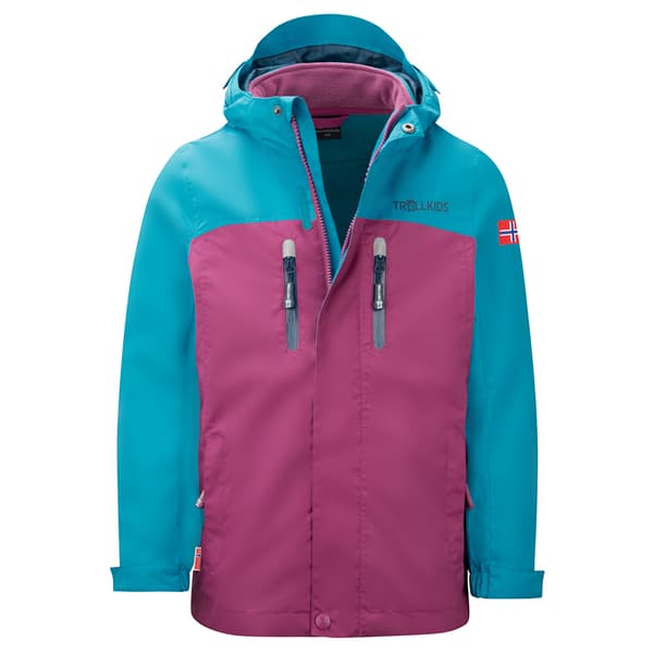 Trollkids Bryggen Jacka Rosa 116 cm Pojke