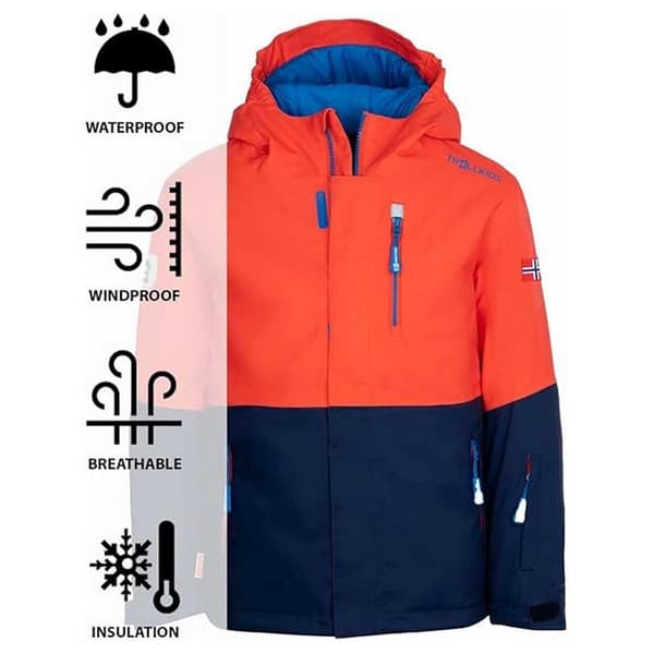 Trollkids Hallingdal Jacka Orange 110 cm Pojke