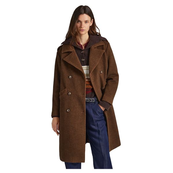 Pepe Jeans Marlin Frakke Brun XL Kvinde