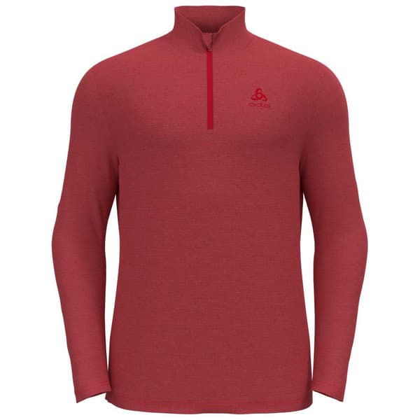 Odlo Roy Fleece Med Halv Dragkedja Röd S Man