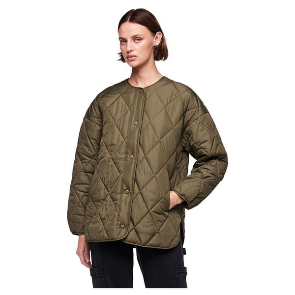 Pieces Stella Quilted Jakke Grøn L Kvinde