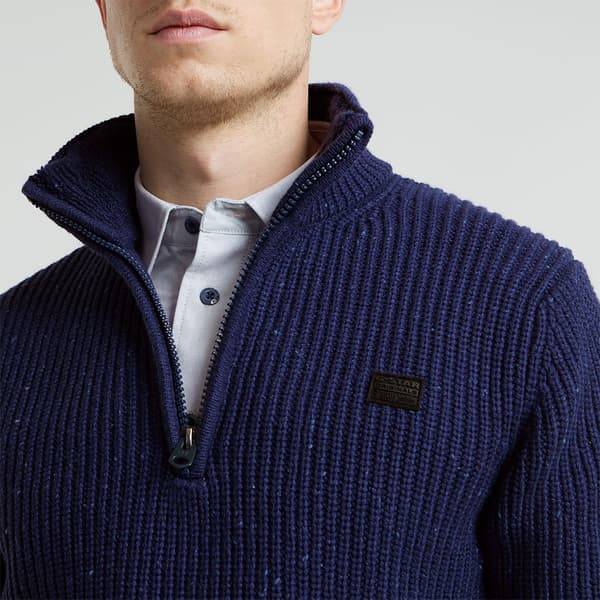 G-star Double Collar Skipper Trøje Blå L Mand