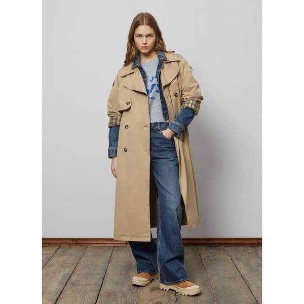 Pepe Jeans Pl402446 Regnfrakke Beige XS Kvinde