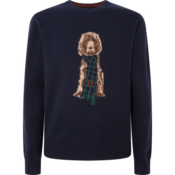 Hackett Harry Intarsia Trøje Blå XL Mand