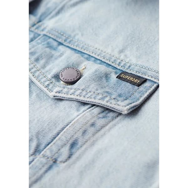 Superdry Embroidered Trucker Jeansjacka Blå S Kvinna