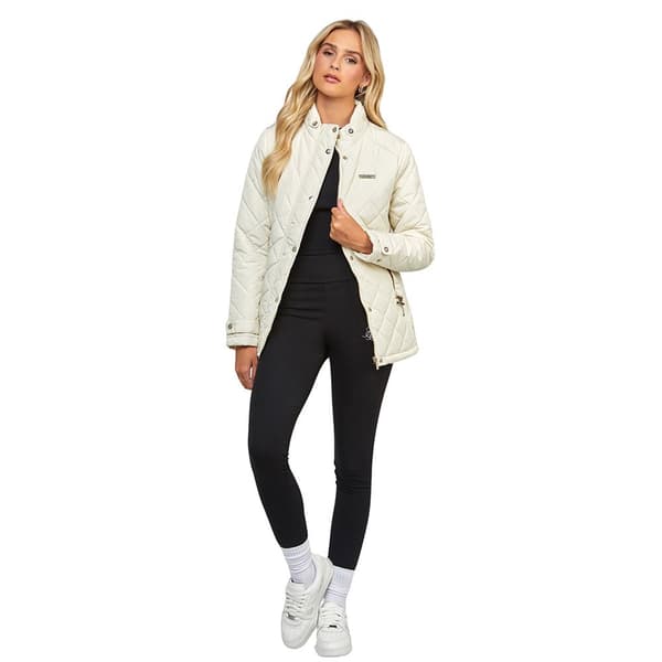 Siksilk Belted Quilted Takki Beige S Nainen