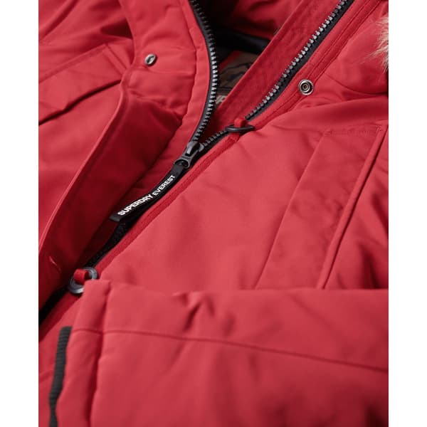 Superdry Everest Faux Fur Parka Röd XS Kvinna