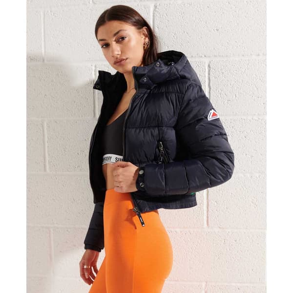 Superdry Crop Jakke Sort 10 Kvinde