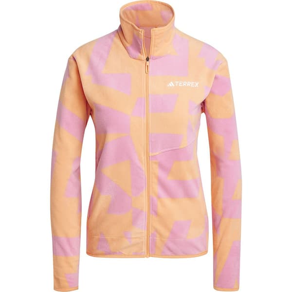 Adidas Terrex Multi Printed Vetoketjullinen Fleecetakki Valkoinen,Pinkki M Nainen