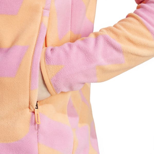 Adidas Terrex Multi Printed Vetoketjullinen Fleecetakki Valkoinen,Pinkki M Nainen