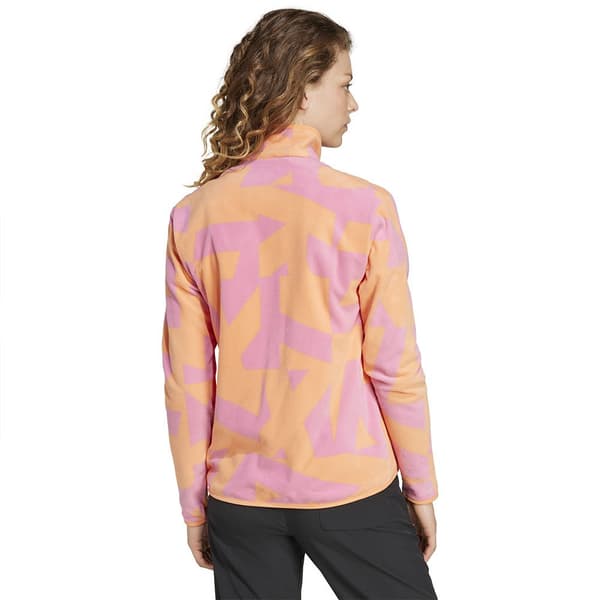 Adidas Terrex Multi Printed Vetoketjullinen Fleecetakki Valkoinen,Pinkki M Nainen