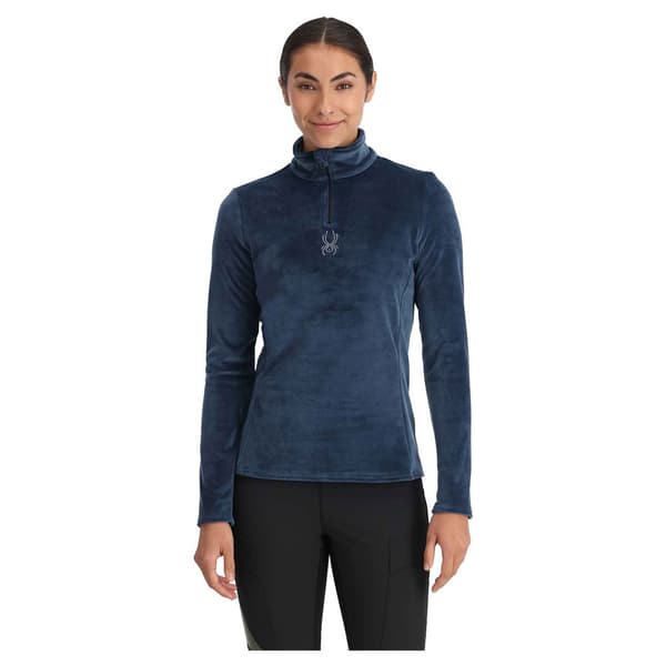 Spyder Shimmer Bug Fleece Med Halv Dragkedja Blå XS Kvinna