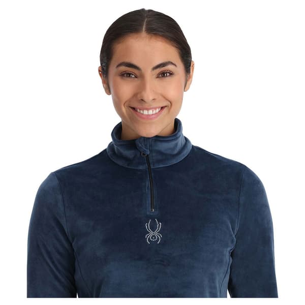 Spyder Shimmer Bug Fleece Med Halv Dragkedja Blå XS Kvinna