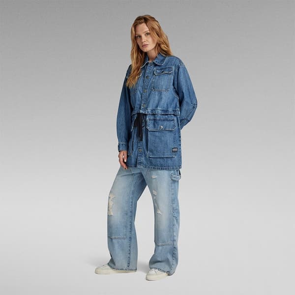 G-star Modular Utility Denimjakke Blå M Kvinde