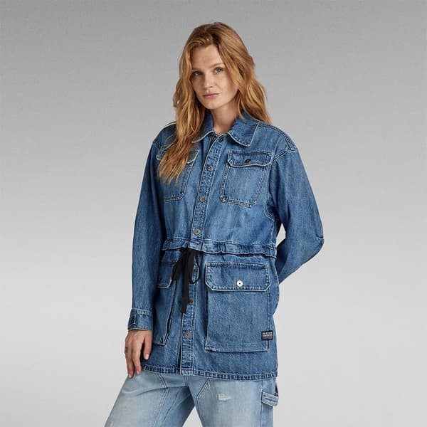 G-star Modular Utility Denimjakke Blå M Kvinde