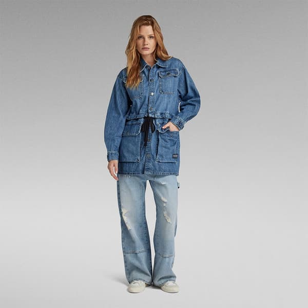 G-star Modular Utility Denimjakke Blå M Kvinde