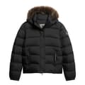 Miniatyrbild 3 av 7: Superdry Faux Fur Puffjacka Svart L Kvinna
