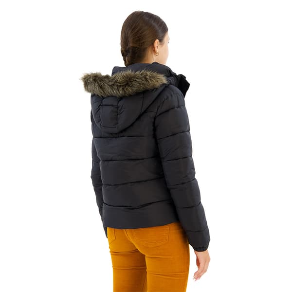 Superdry Faux Fur Puffjacka Svart L Kvinna