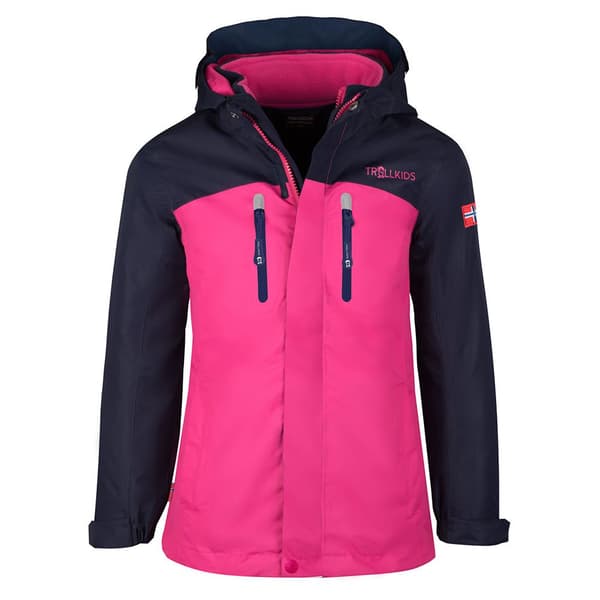 Trollkids Bryggen 3in1 Jakke Sort,Rosa 176 cm Dreng