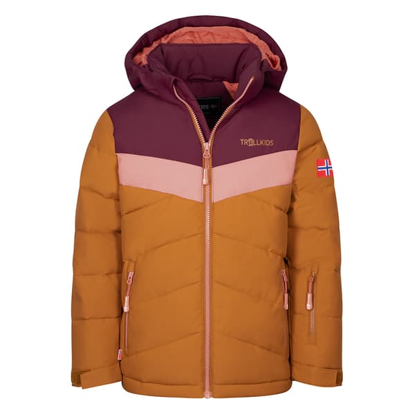 Trollkids Gryllefjord Jakke Brun,Orange 110 cm Dreng